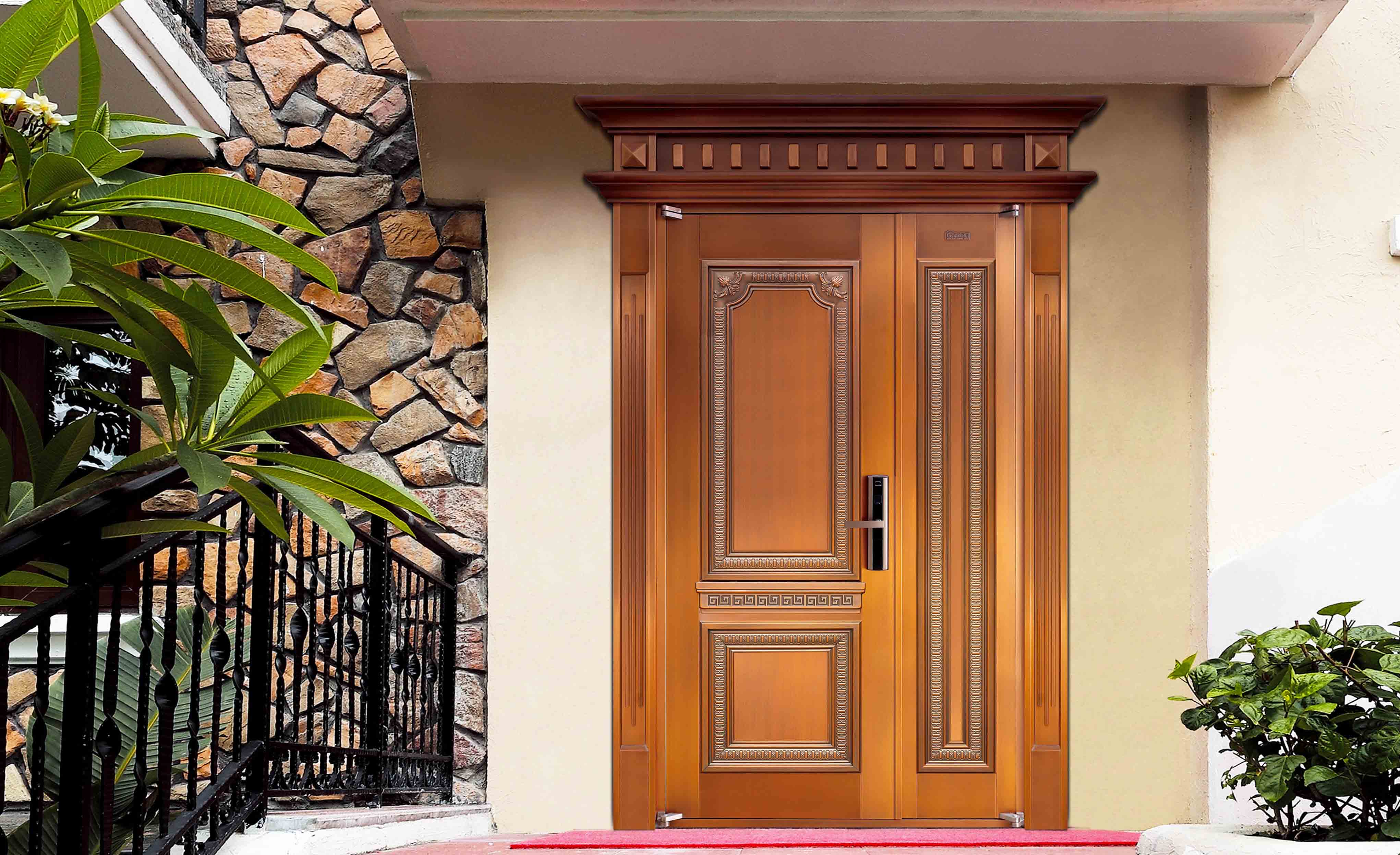 M015云都新苑,子母銅門(mén),銅門(mén)子母門(mén),室外門(mén)