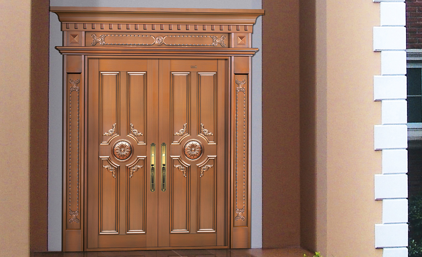 K005桃溪河畔,別墅銅門(mén),豪華銅門(mén),雙開(kāi)銅門(mén)